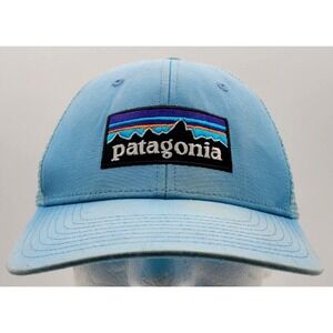 PATAGONIA HAT CAP SNAPBACK SPELL‎ OUT TRUCKER MESH MENS AQUA BLUE